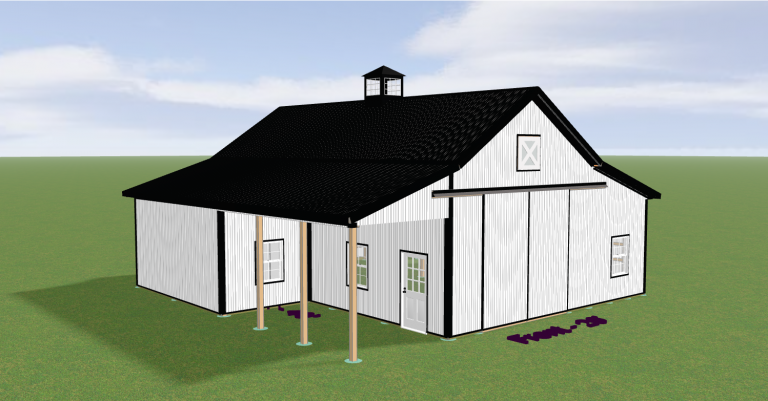 40 by 40 by 14 post frame building