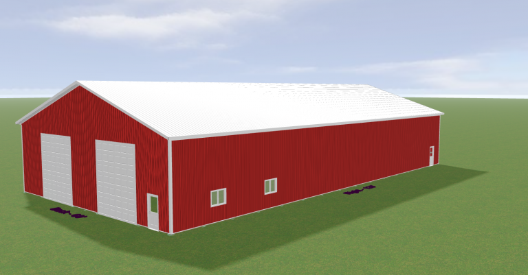 60 by 120 by 18 post frame building