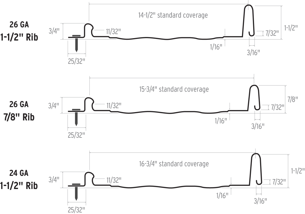 Standing Seam Trim Profiles