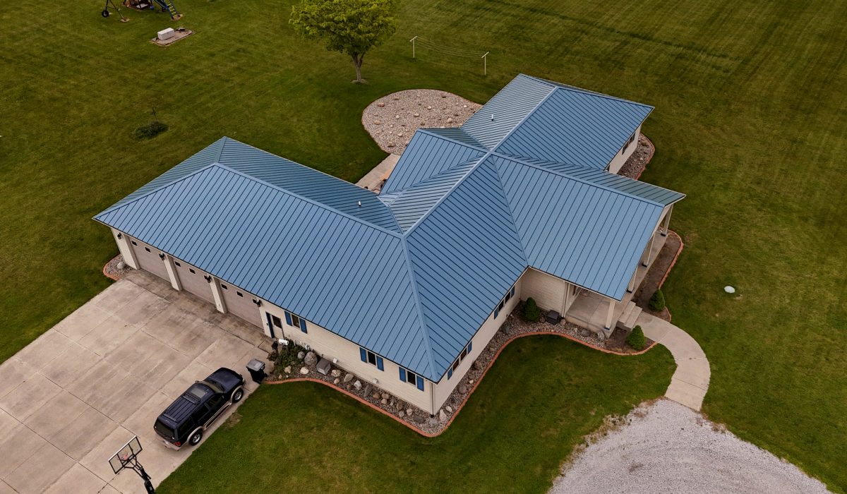 Ocean Blue Standing Seam Roof