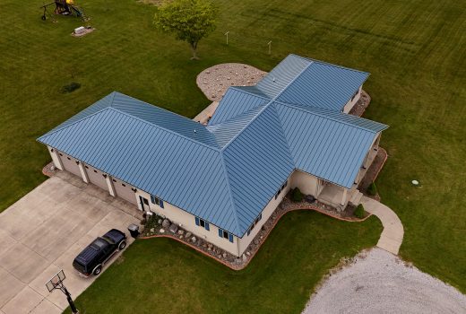 Ocean Blue Standing Seam Roof