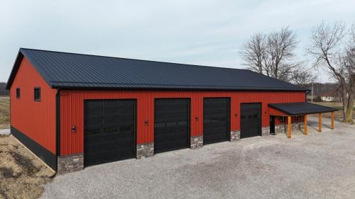 Red and Black Pole Barn 
